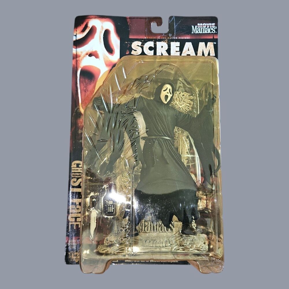 1999 McFarlane Movie Maniacs 2 Scream Ghostface Action Figure -sealed